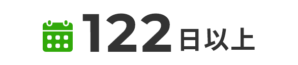122日以上